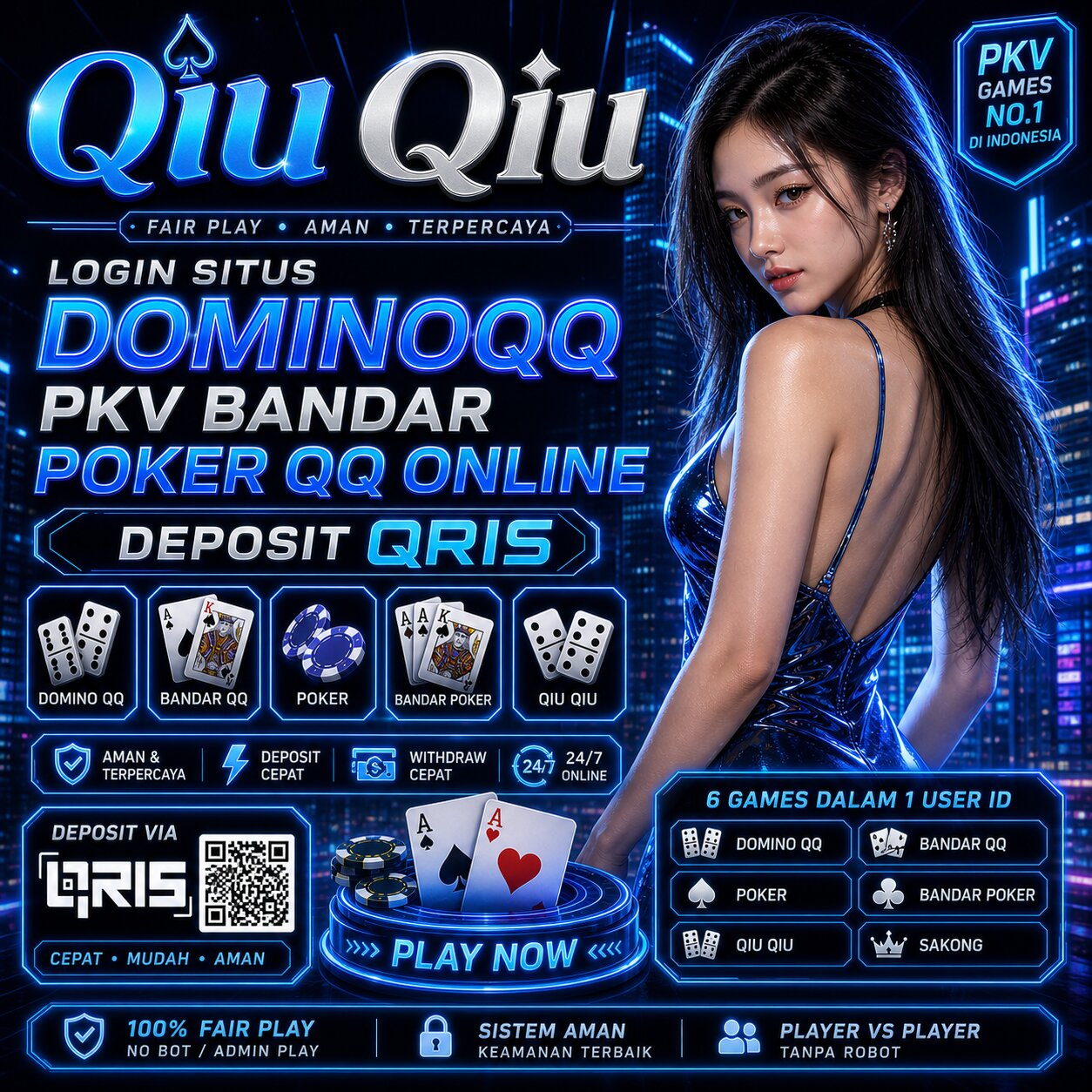 QiuQiu | Login Situs DominoQQ PKV Bandar Poker QQ Online Deposit QRIS